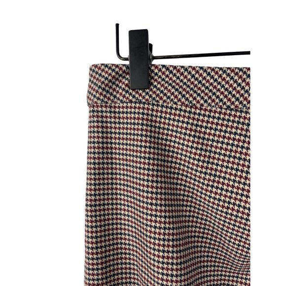 Free People Brown Plaid Houndstooth Ruched Mini Skirt Size 4 Small - Picture 5 of 12